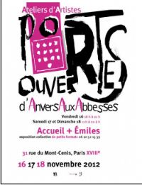 Portes Ouvertes d'Anvers aux Abbesses. Du 20 octobre au 18 novembre 2012 à Paris. Paris. 